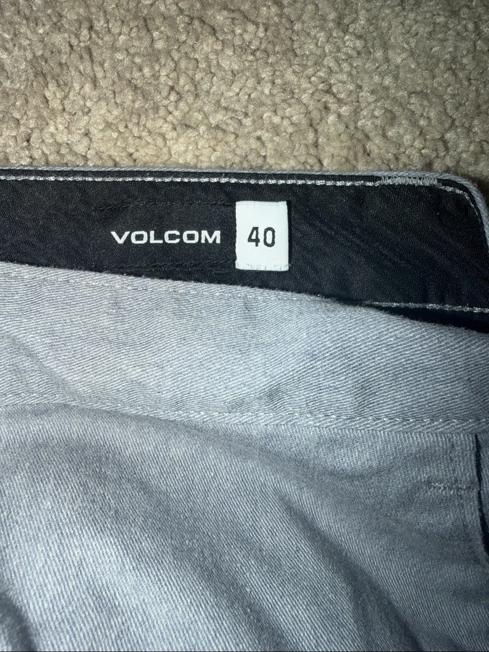 Volcom Men's Light Gray Flat Front Shorts